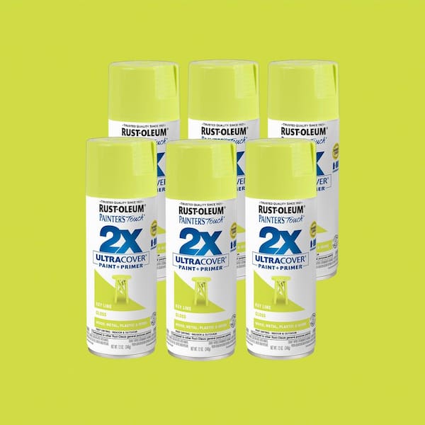 12 oz. Gloss Key Lime General Purpose Spray Paint (6-Pack)