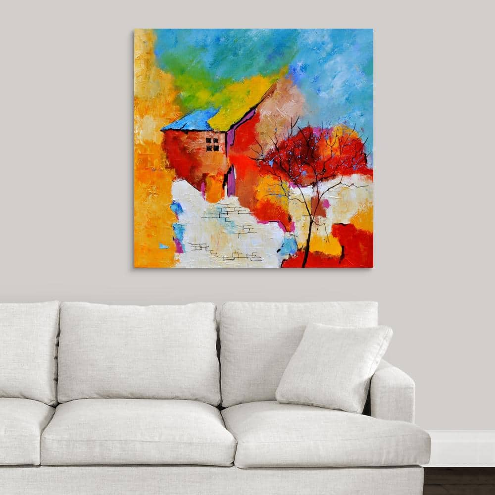 abstract house wall art