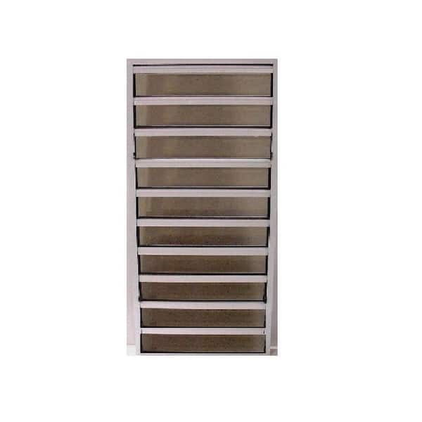 Air Master Windows and Doors 24 in. x 49.25 in. Master Guard Security Louver Awning Aluminum Window in White