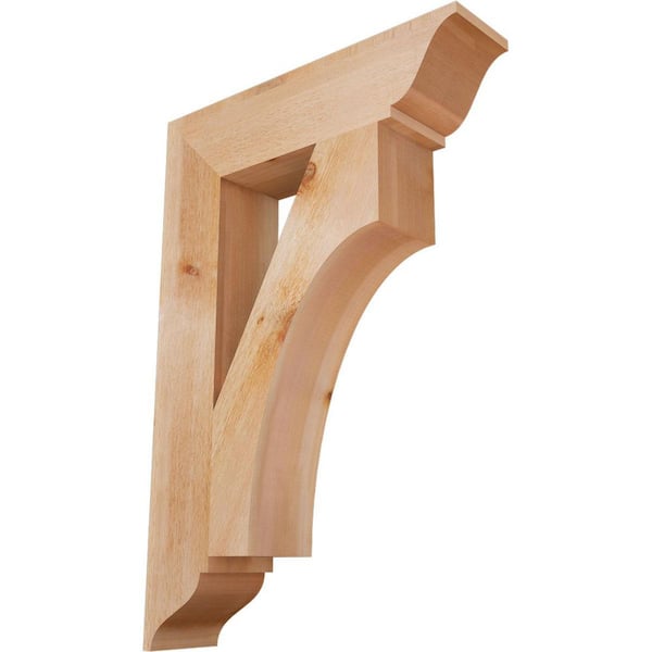 Ekena Millwork 6 in. x 38 in. x 26 in. Western Red Cedar Westlake Traditional Rough Sawn Bracket