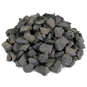 25 cu. ft. 3/4 in. Black Indigo Basalt Bulk Landscape Rock and Pebble for Gardening, Landscaping and Walkways
