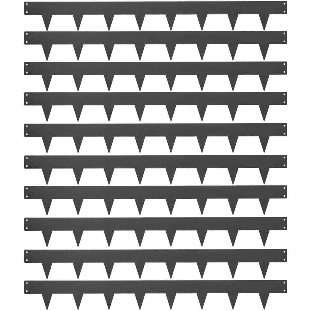 Galvanized Steel Edging 10-Pack, 40x4.5in Black Flexible Border for Beds, Walkways & Lawns, w/ Clips & Gloves price history on PriceWatchPro