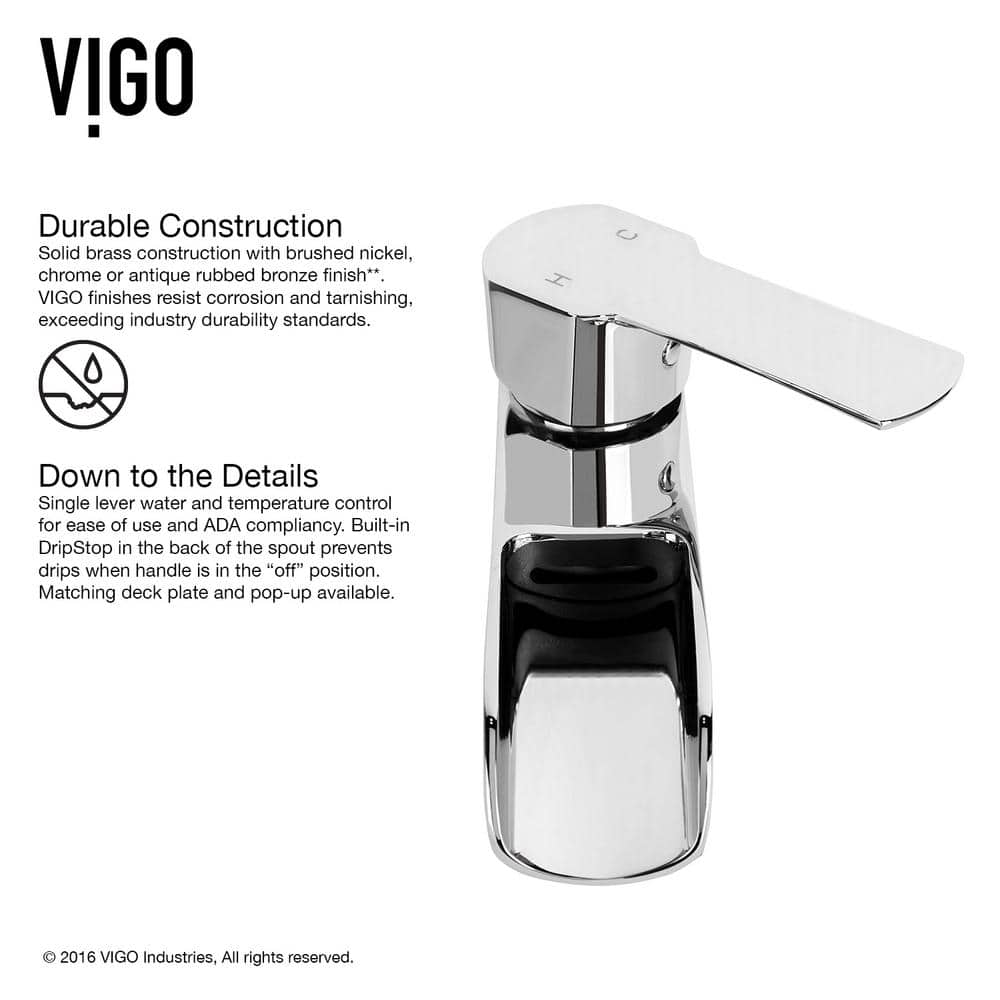Niko 10.5'' Chrome Modern Single-Hole Vessel Bathroom Faucet