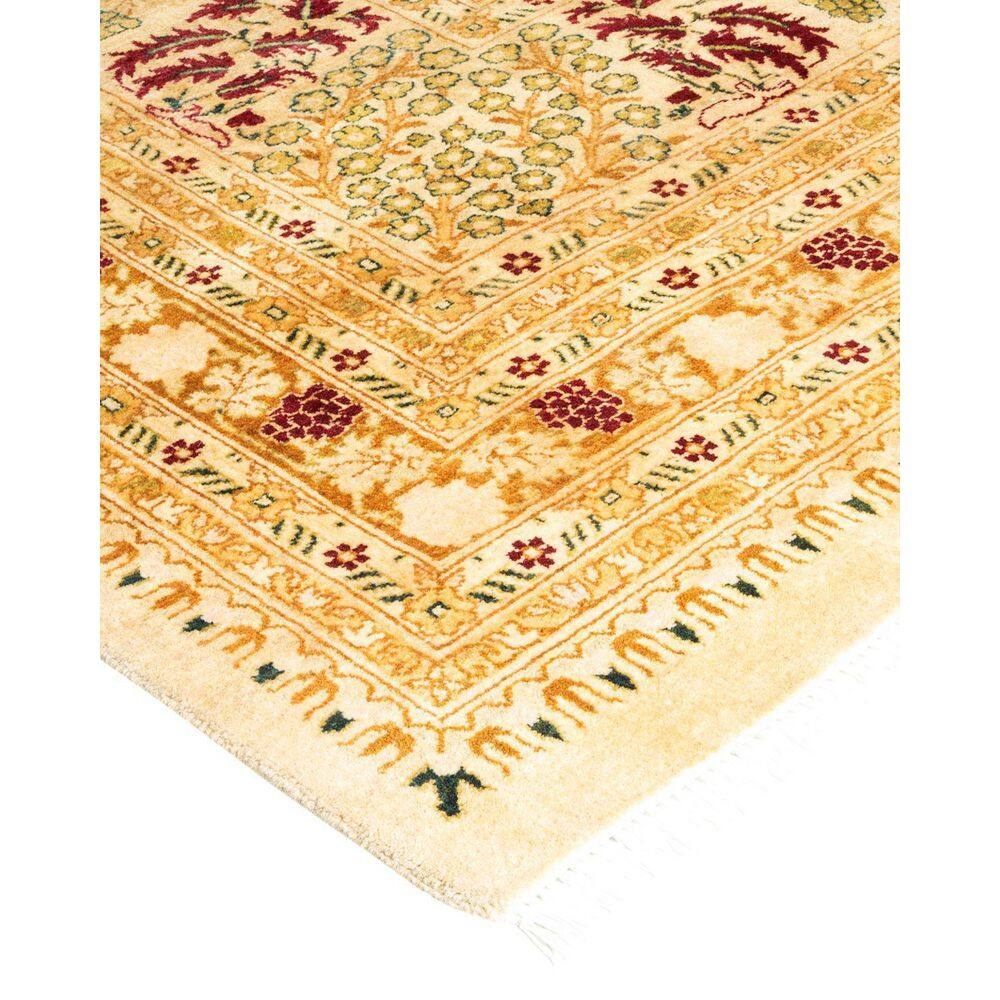 Mogul Ivory Hand-Knotted Wool Oriental Area Rug 12'x20'