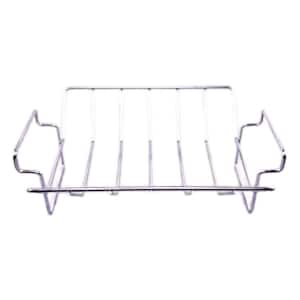 Stainless Steel Rib & Turkey Roasting Rack – 2-in-1 for Smoking & Grilling, Fits 18 in., Grills