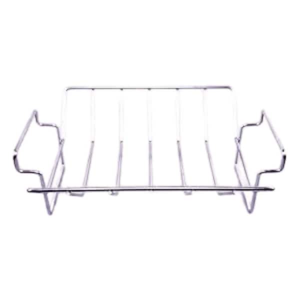 Stainless Steel Rib & Turkey Roasting Rack – 2-in-1 for Smoking & Grilling, Fits 18 in., Grills