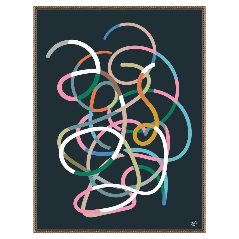 Extra Large Abstract Multicolor Canvas Framed Wall Art