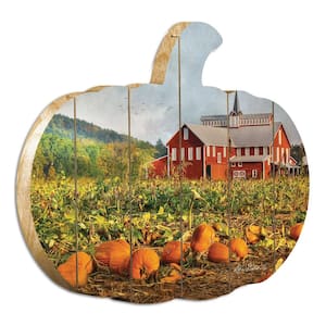 Charlie Red Barn Pumpkin Patch Unframed Graphic Print Home Art Print 15 in. x 17.25 in. .