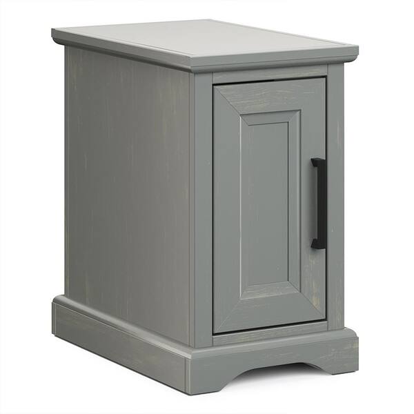 Bridgevine Home 14 In Fully Assembled Grey Finish Solid Wood Side   Mushroom End Side Tables Cy4410 Msh 64 600 