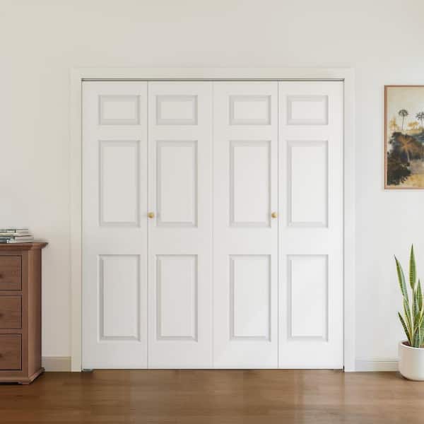 SOCBAZZAR 48 in. x 78.4 in. 3-Panel Hollow Core White Primed