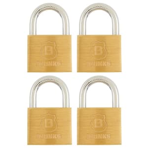 1-9/16 in. (40 mm) Solid Brass Keyed Lock (4-Pack)