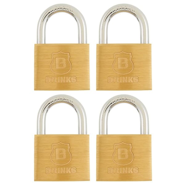 Brinks 1-9/16 in. (40 mm) Solid Brass Keyed Lock (4-Pack)