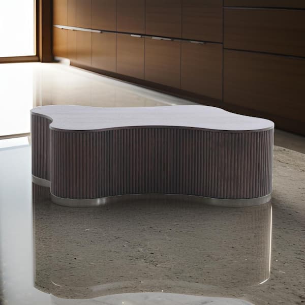 Benjara Cid Ania 45.7 in. Black Specialty Wood Coffee Table with Solid Wood