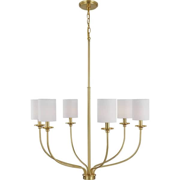 Progress Lighting Bonita 6-Light Brushed Nickel Transitional Chandelier