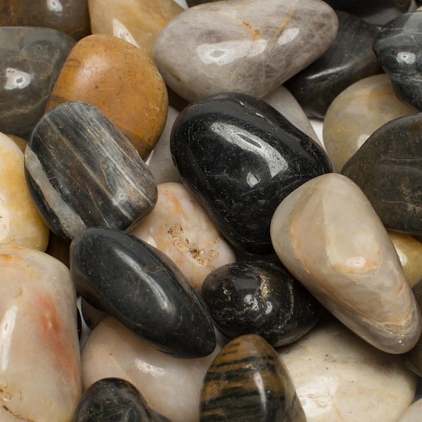 Rain Forest 1 in. to 2 in., 20 lb. Medium Mixed Super Polished Pebbles