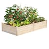 Greenes Fence 4 ft. x 8 ft. x 17.5 in. Original Pine Raised Garden Bed ...