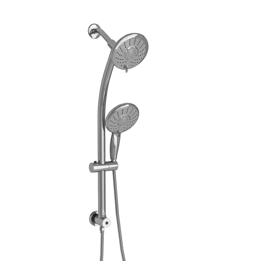 Reviews for LORDEAR 5Spray Patterns Dual Rain Shower Set 5 in. Wall