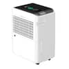 Edendirect 50 pt. 4,500 sq. ft. Dehumidifier for Basement in White with Drain Hose, Bucket, Continous Run, Ionizer, Quier Cloth Dry KTAJE1220Z