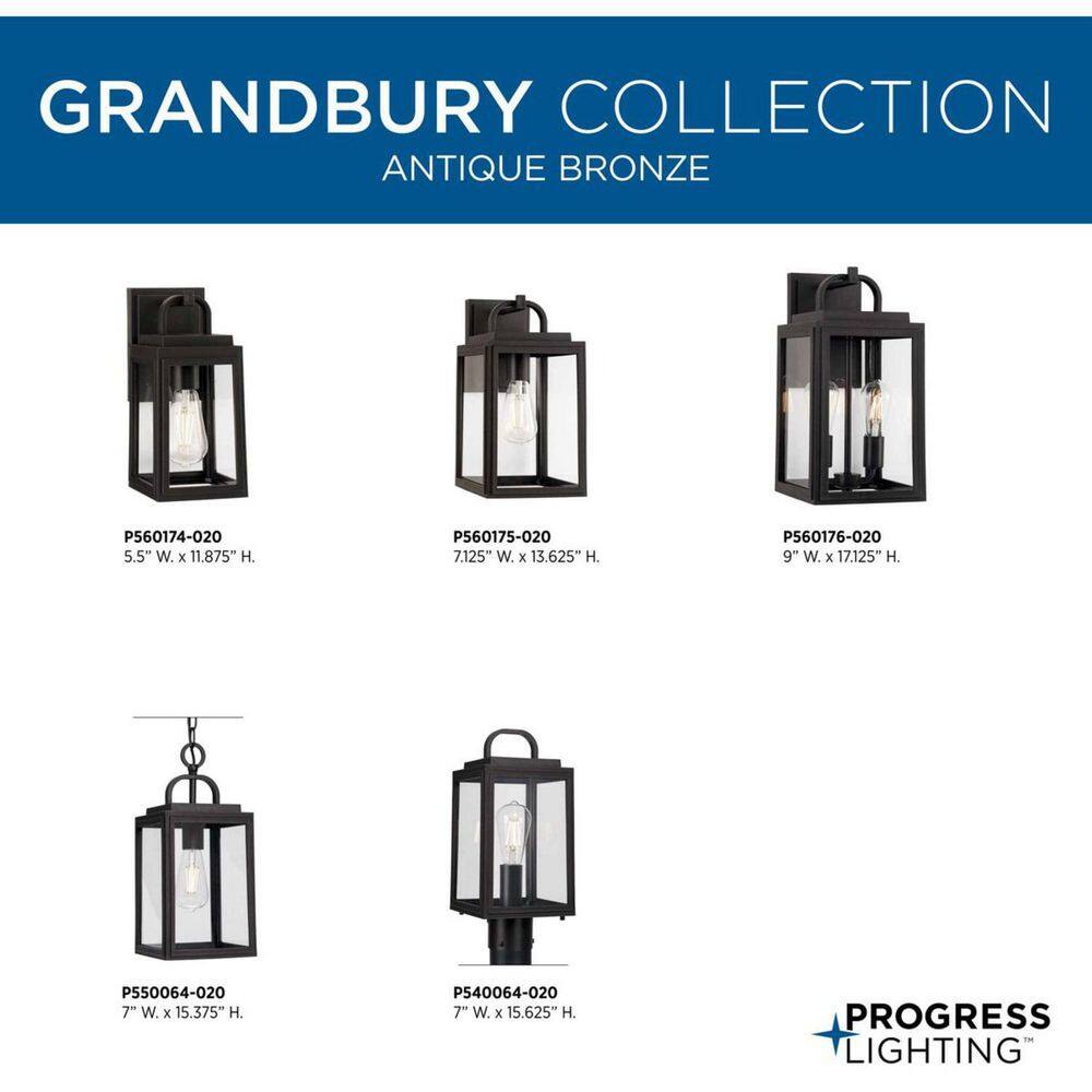 Antique Bronze Outdoor Lantern with Clear Glass Panels