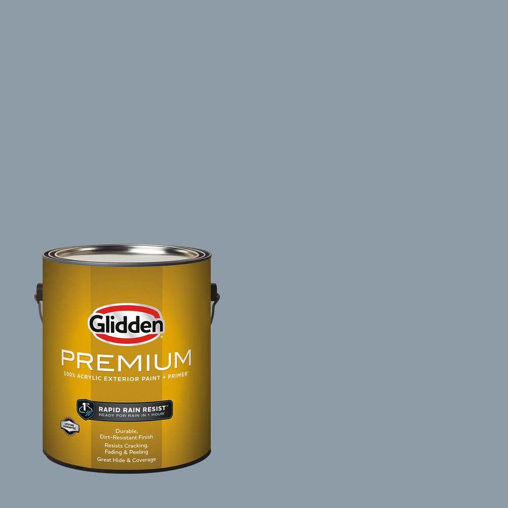 Glidden Premium 1 gal. PPG1040-5 Lost At Sea Semi-Gloss Exterior