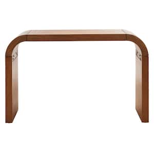 Liasonya 12 in. Natural Rectangle Wood Console Table