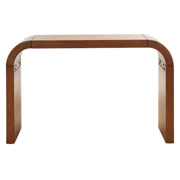SAFAVIEH Liasonya 12 in. Natural Rectangle Wood Console Table
