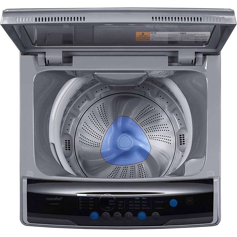 Gray Stainless Steel Top-Loading Electric Washer for RV