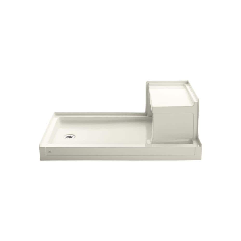 KOHLER Tresham 60 in. x 36 in. Single Threshold Shower Base in Biscuit