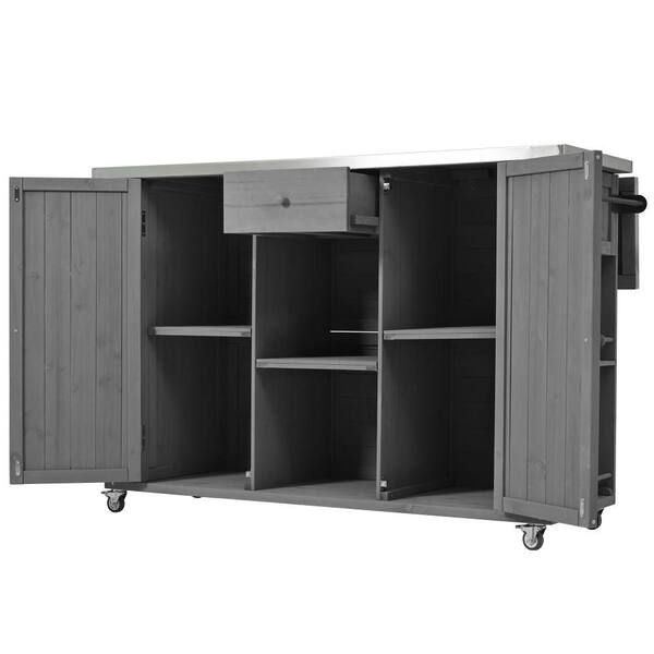 Outdoor Grey Fir Wood 52.25 in. W x 28.75 in. D x 36.25 in. H Grey