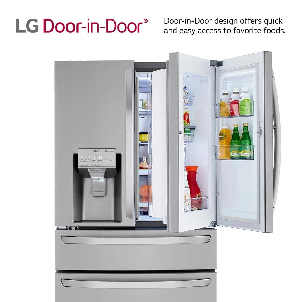 36" Stainless Steel Smart French Door Refrigerator with Ice Maker