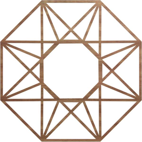 0.375 in. x 34 in. x 34 in. Wood Medallion Moulding