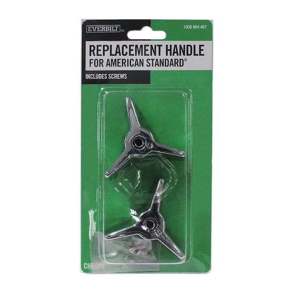 Pair of Faucet Handles in Chrome Finish for American Standard
