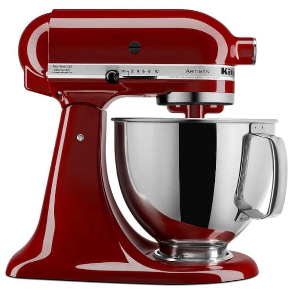 KitchenAid - Artisan 5 Qt. 10-Speed Cinnamon Gloss Stand Mixer with Flat Beater, 6-Wire Whip and Dough Hook Attachments