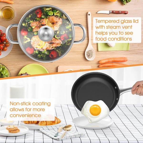 Instant Pot Tempered Glass Lid 7 Stainless Steel Pan Lid With Vent - Good  Cond.