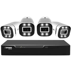 4K Vision AI Smart Artificial Intelligence 1TB DVR Security System with 4 Deterrence Cameras, Human & Vehicle Detection