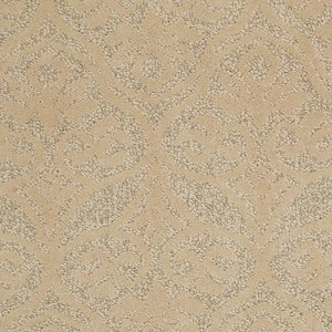 Perfectly Posh - Bamboo - Beige 43 oz. Nylon Pattern Installed Carpet