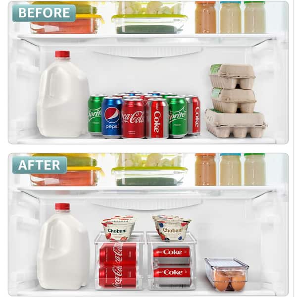 Sorbus Soda Can Organizer for Refrigerator and Egg Holder for 