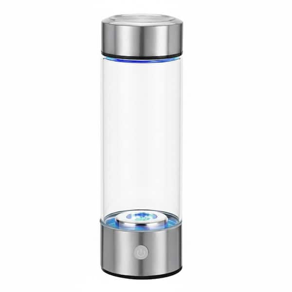 Hydrogen Water Bottle Portable Rechargeable Glass SPE PEM Electrolysis for Purified Distilled Water 1 Bottle