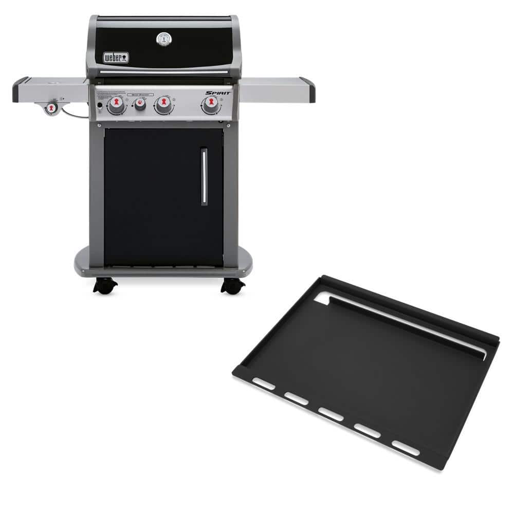 Weber Spirit E-330 Liquid Propane Gas Grill Combo with Full Size Griddle, Black -  1500458