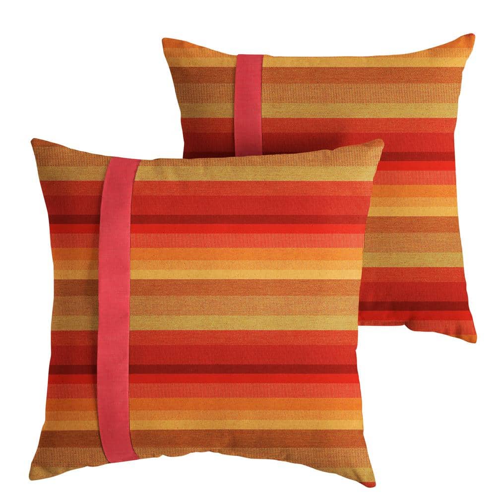 Sunbrella Astoria Sunset Outdoor Knife Edge Throw Pillows (2-Pack)