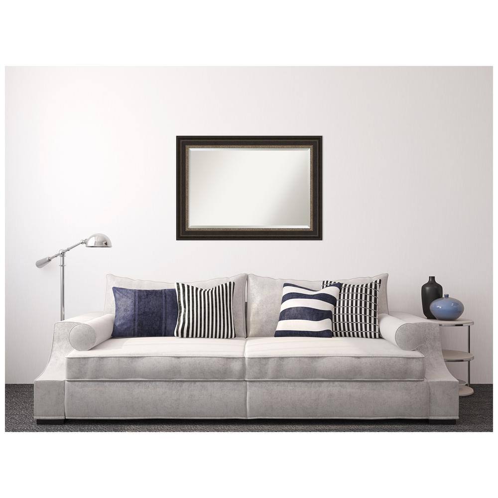 Impact Bronze 42"x30" Rectangular Wall Mirror with Gold Highlights