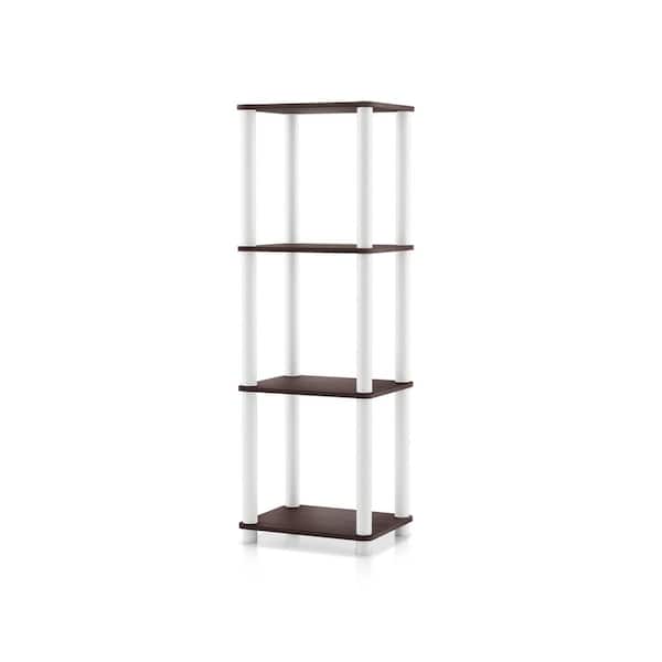 Furniture of America Quincy 44.2 in. Tall Espresso Engineered Wood Display 4-Shelf Modular Bookcase With Support Rods