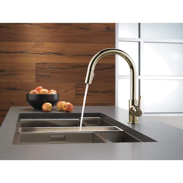 Delta Trinsic Polished Nickel 15.69 in. H Pull Down Sprayer