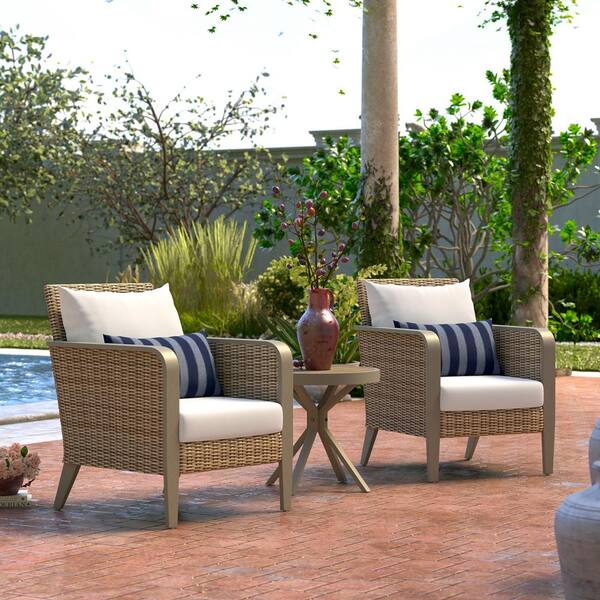 Modrn scandinavian nassau outdoor woven best sale lounge chair with sunbrella cushion