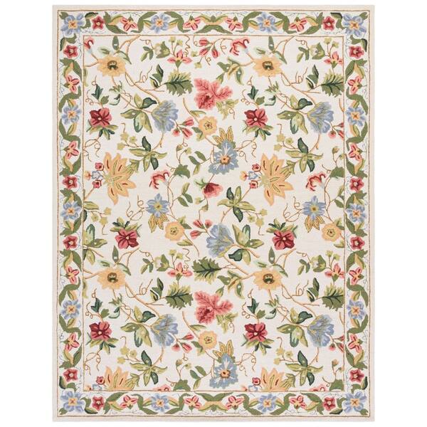 Chelsea 9 ft. x 12 ft. Ivory Floral Area Rug