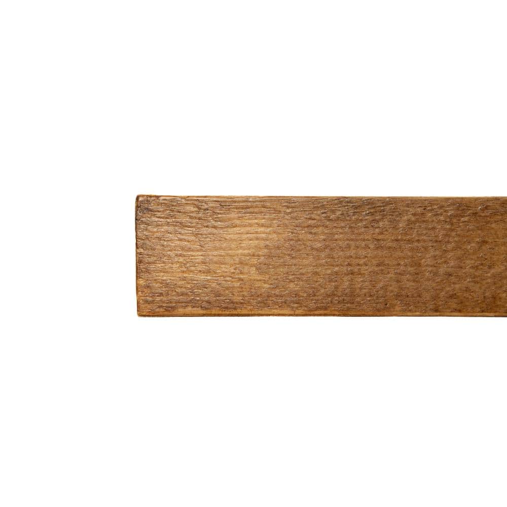 48" Medium Wood Floating Wall Shelf with White Pine Finish