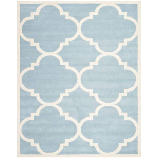 SAFAVIEH Chatham Blue/Ivory 10 ft. x 14 ft. Geometric Area Rug