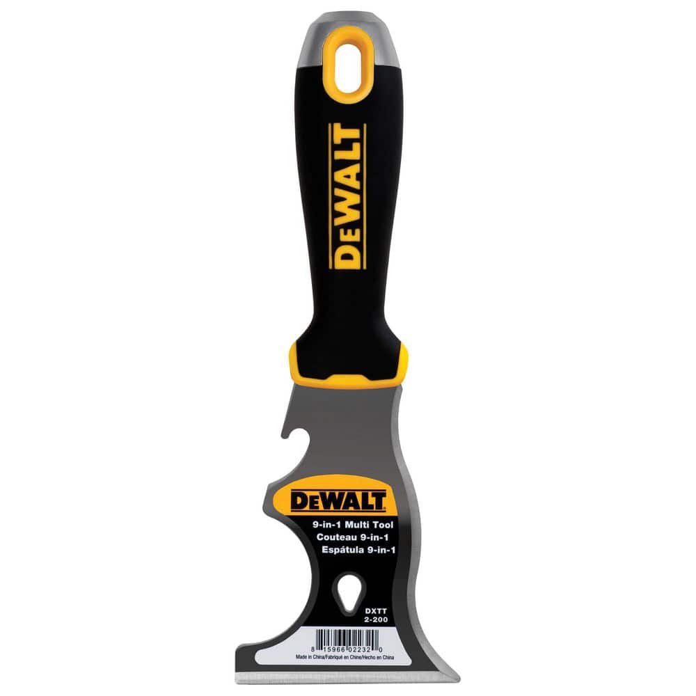 DEWALT 3 in. 9-in-1 Carbon Steel Painter's Knife with Soft Grip Handle DXTT-2-200