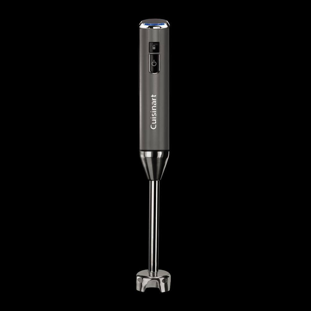 Evolution X Single Speed Gray Stainless Steel Cordless Immersion Blender with Whisk and 3-Cup Beaker