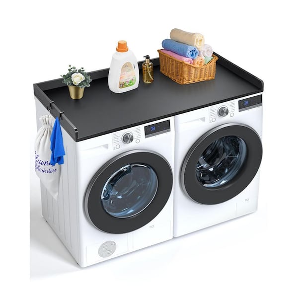 Washer Dryer Countertop, 4.5 ft. Washer and Dryer Countertop, Laminate Countertops in Matte Black with Standard Edge